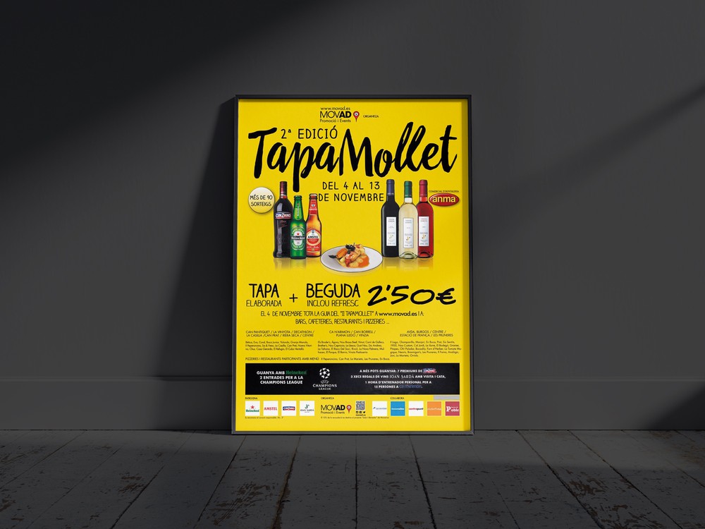 Diseño de cartel evento TapaMollet — diseño gráfico para hostelería